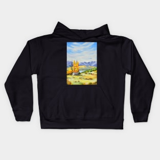 Old farm shed, Wanaka, New Zealand Kids Hoodie